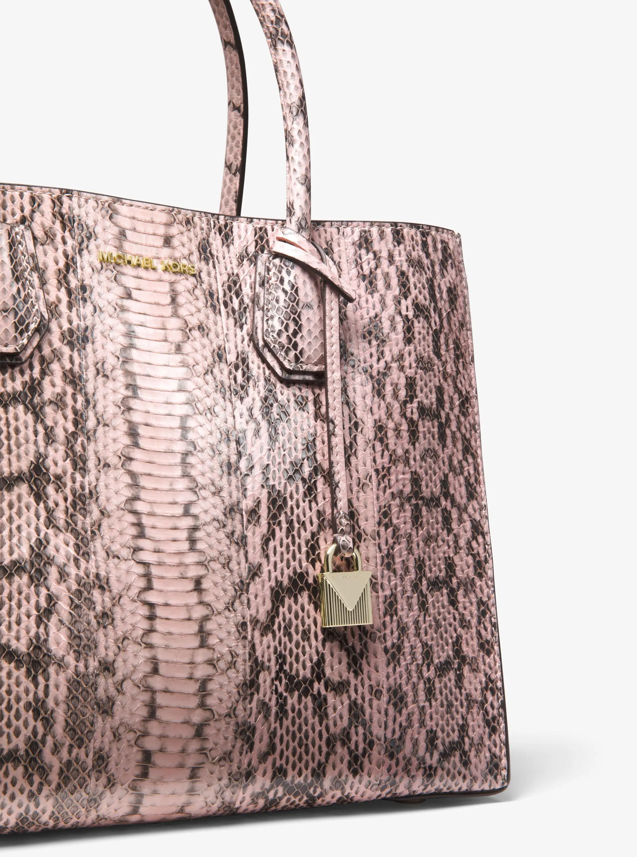 michael kors 官方在线精品店 - mercer 水蛇皮大号手提包